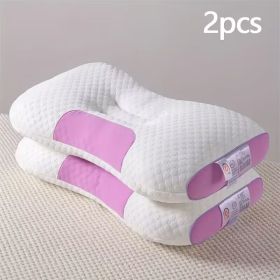YBZ 3D Knitted Cotton Massage Pillow(2pack) (Color: Pink)