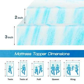 2-3 Inch Gel Memory Foam Mattress Topper Full Size Cooling Mattress Soft and Breathable Bed Topper School Bedroom Furniture (Color: 2inch, size: Queen)